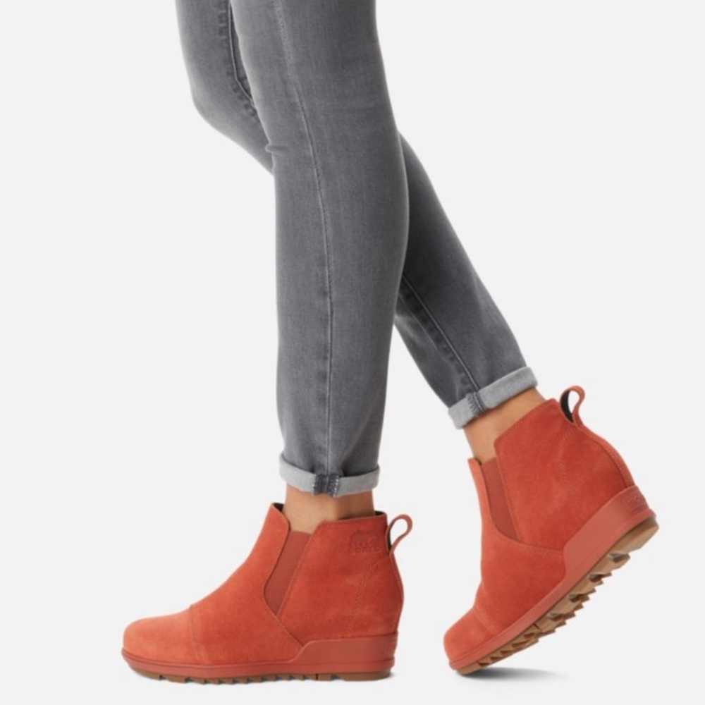 Weekend Sale! NIB Sorel Suede Waterproof Evie Warp Red Pull On-Various Sizes